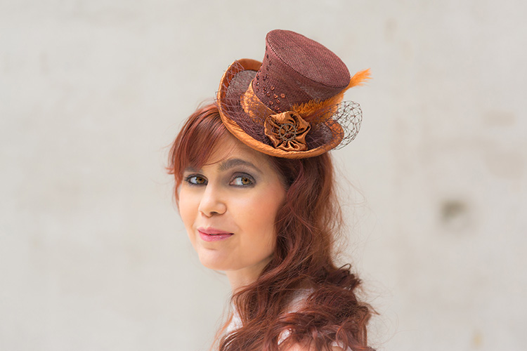 Fascinator Top Hat Steampunk Sinamay Veil Wedding Hat on Luulla